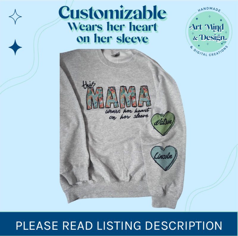 Customizable: Wears Her Heart on Her Sleeve