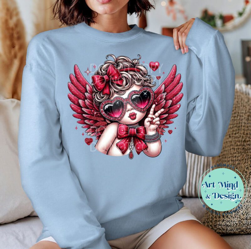 Red Valentines Day Angel (Sublimation)