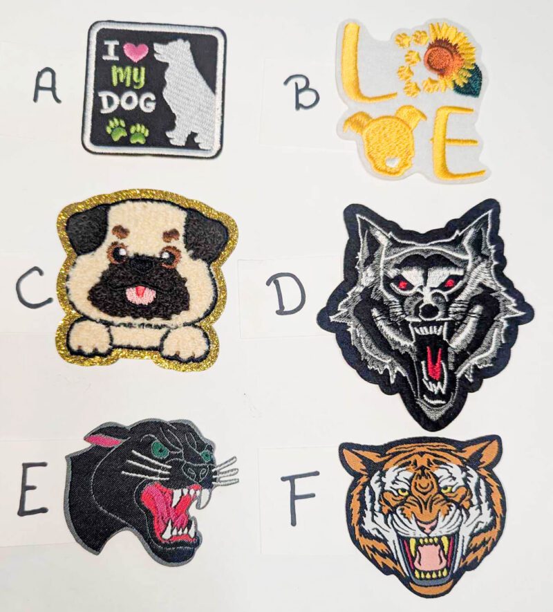 Dog, Wolf, Panther & Tiger• Small Patches