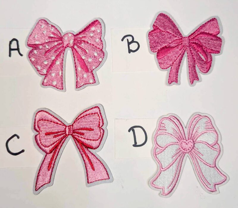 Pink Bow • Small Patches