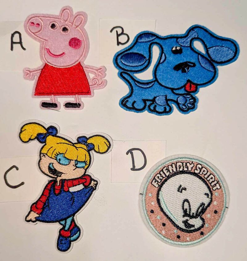 Peppa Pig, Blue’s Clues, Rugrats & Casper Cartoon • Small Patches