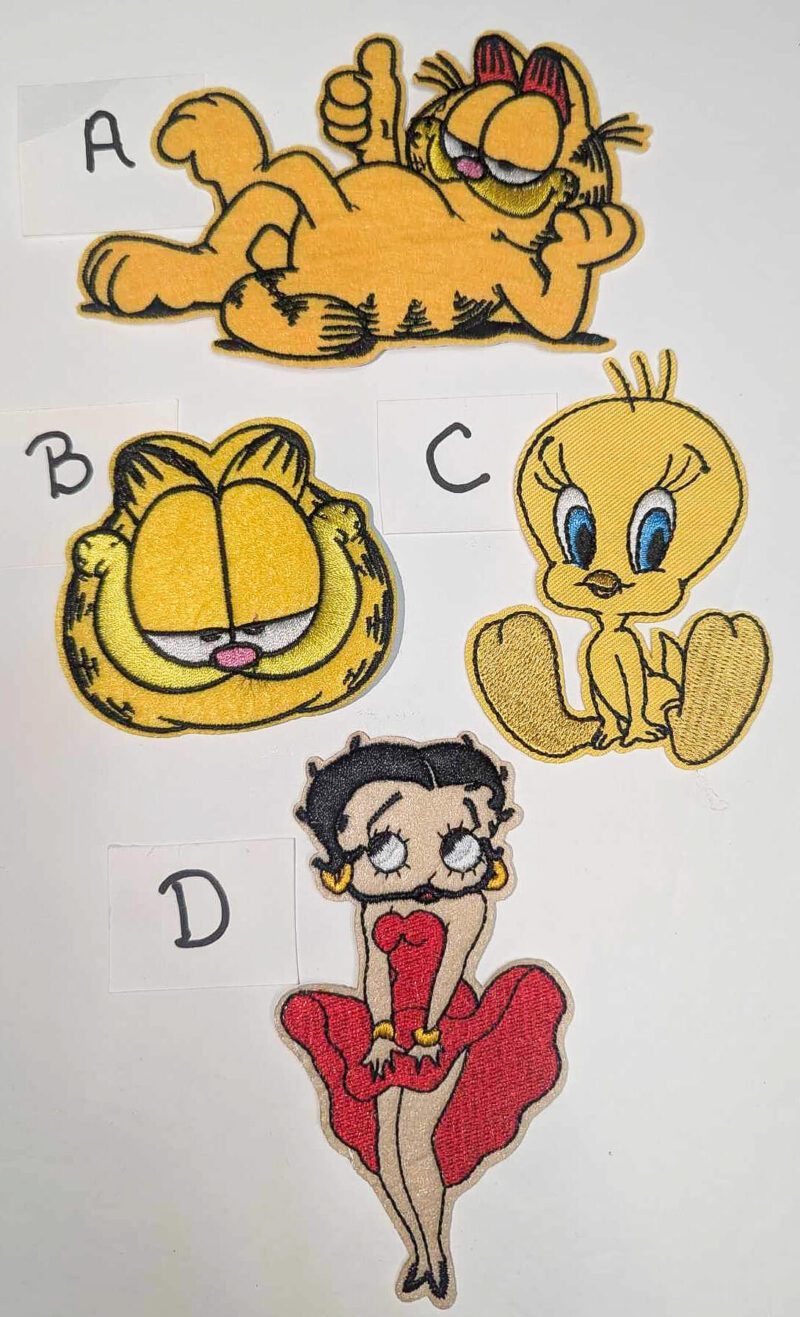 Garfield, Tweety & Betty Boop • Small Patches