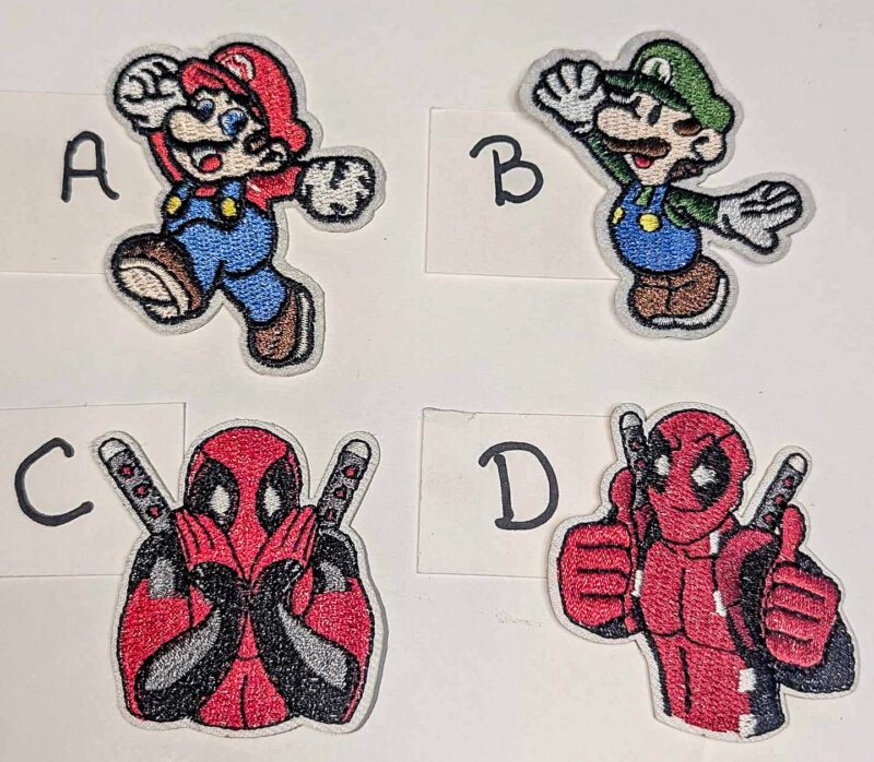 Mario & Deadpool Cartoon • Small Patches