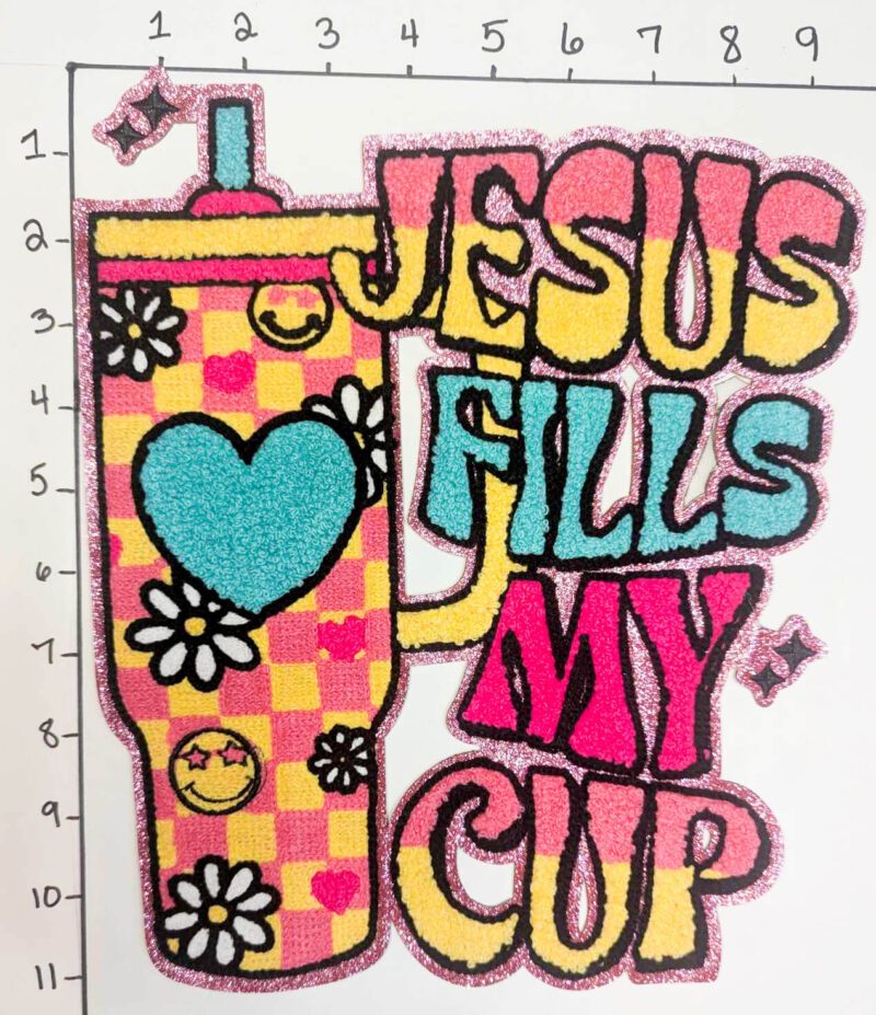 Colorful Jesus Fills My Cup • Big Patches