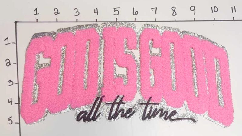 God is Good All the Time in Pink and Silver • Big Patches