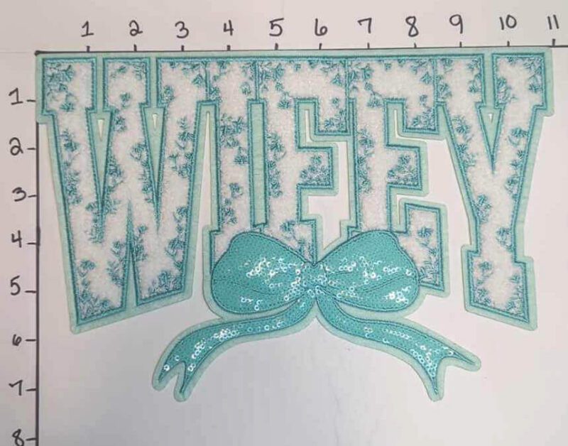 Teal Wifey Floral • Big Patches