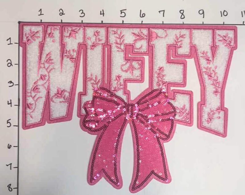 Pink Wifey Floral • Big Patches