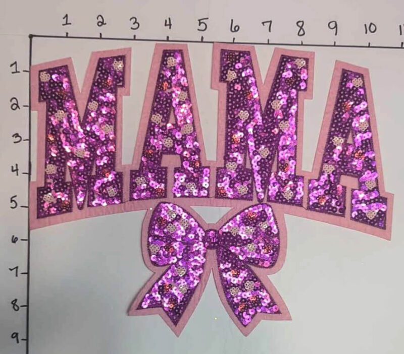 Mama Purple, Pink with Red and Pink Hearts • Big Patches