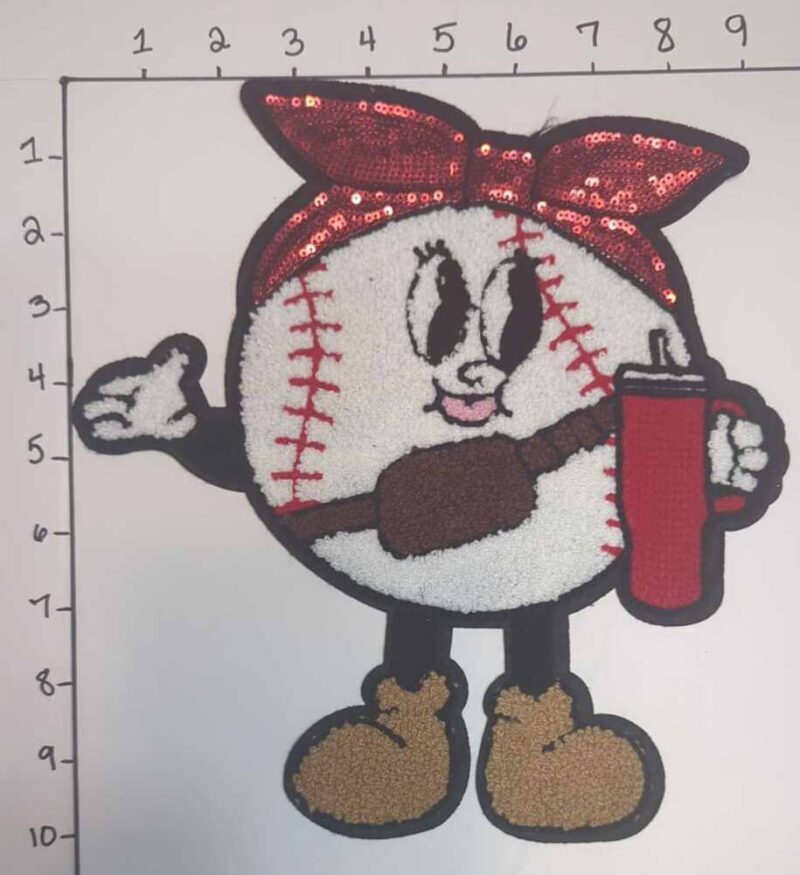 Baseball Holding a Tumbler • Big Patches