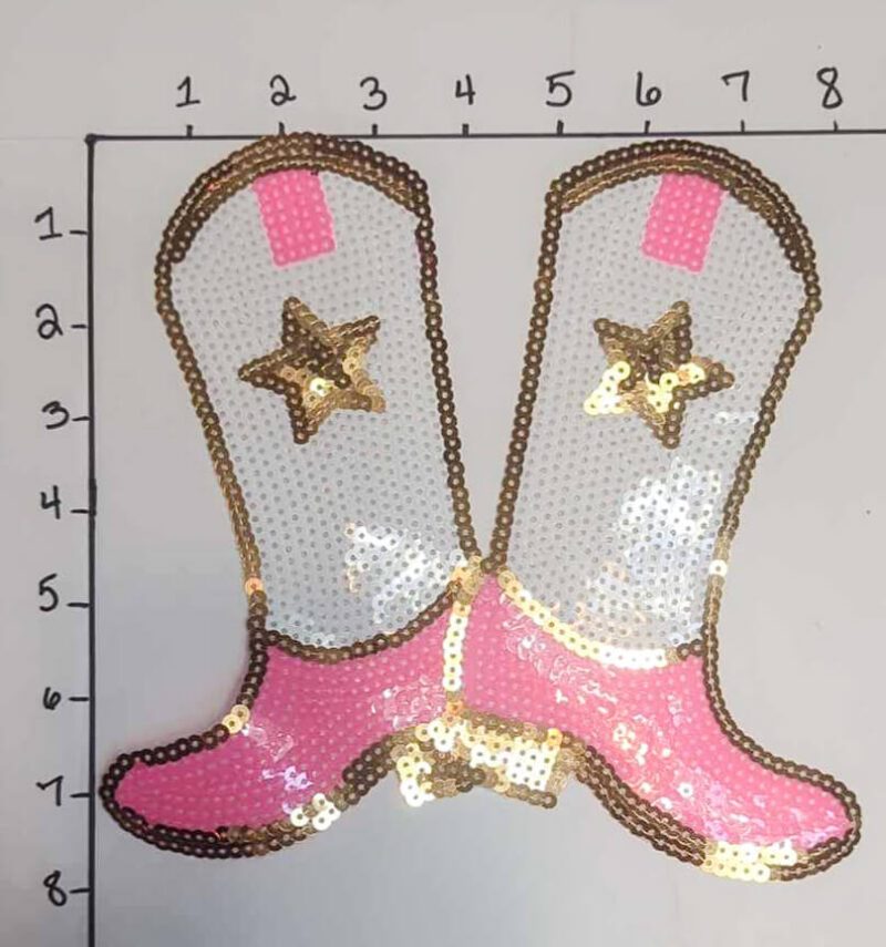 Pink Cowgirl Boots • Big Patches