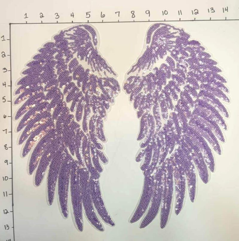 Purple Faith Angel Wings • Big Patches