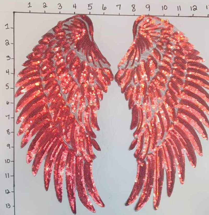 RED Faith Angel Wings • Big Patches