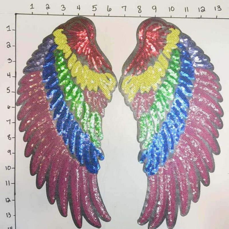 Rainbow Faith Angel Wings • Big Patches