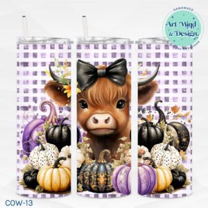 Purple Fall Highland Cow